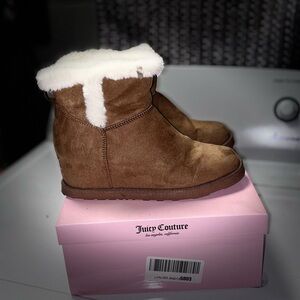 Juicy Couture Firecracker Cognac Brown Faux Fur Plush Winter Boots